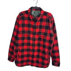 Woolrich 6151 ORF Flannel Overshirt Shirt Jacket Shacket Lined Cotton Mens sz XL